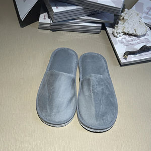 Роскошные 5-звездочные гостиничные Тапочки дешевые мягкие закрытые белые коралловые Флисовые Тапочки для гостей комнаты одноразовые гостиничные тапочки для Hotelroom - Product Image 6