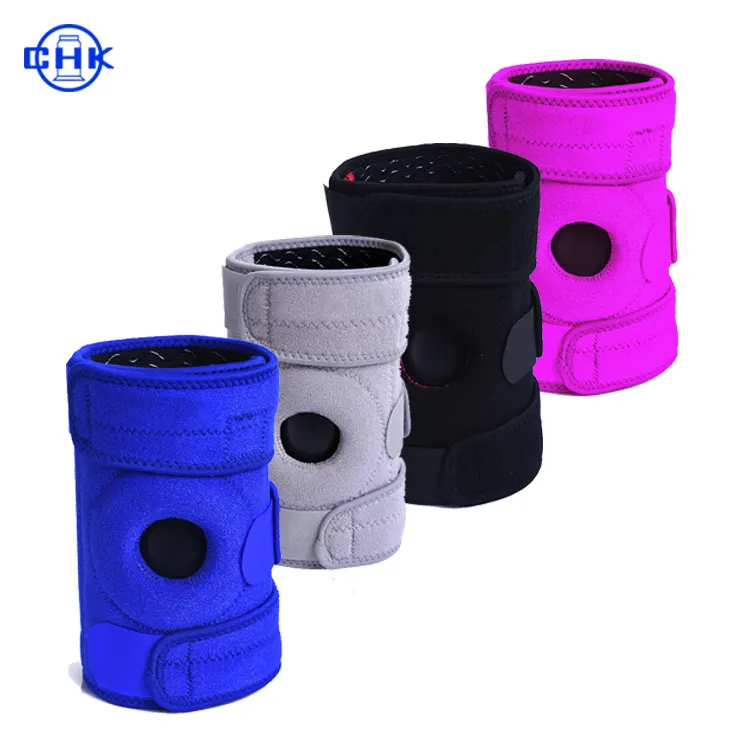 Colorful Unisex adjustable Custom Sample in stock Anti slip Knee support brace knee pads straps