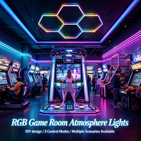 Luces LED Hexagonales Modulares RGB para Sala de Juegos, Fáciles de Montar y Desmontar, Decoración de Techo para Salas de E-sports