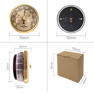 <span class=keywords><strong>70mm</strong></span>/90mm/130mm金属気圧計圧力計天気従来の気象ステーション気圧計温度計 - Product Image 3