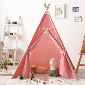 Vendita calda bambini pieghevole Canvas Playhouse bambini Indoor e Outdoor Play tenda giocattolo Teepee in vendita - Product Image 1