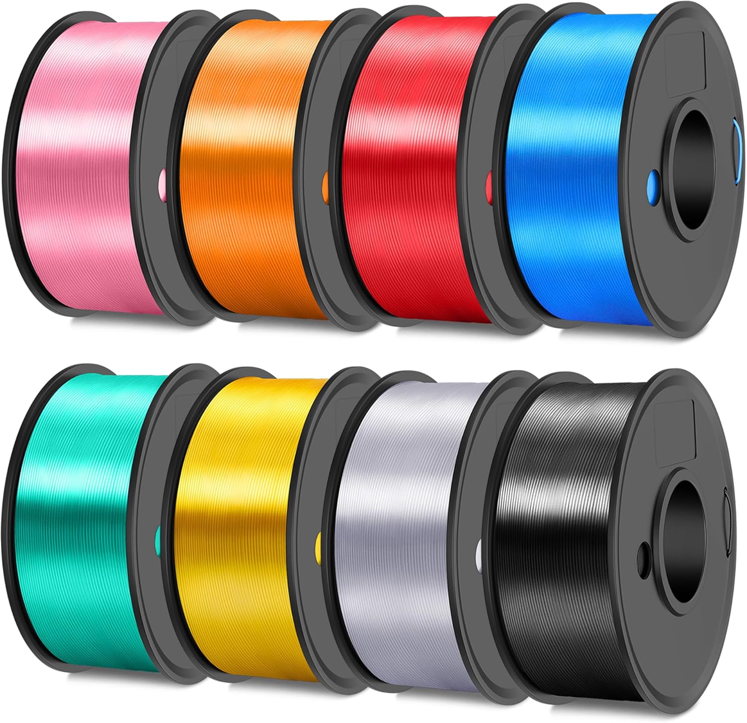 0,25*8kg Soie Pla Lg+sv+bk+bl+rd+gn+or+pk