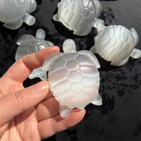 Prix de gros, cristal de tortue de mer en sélénite blanche poli et gravé, tendance de la mode, décoration de vacances, cristal