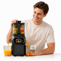 Extracteur de jus électrique à froid OEM/ODM, goulotte d'alimentation de 156 mm, sans BPA, à mastication lente, certifié CE/RoHS, direct usine, facile à utiliser pour la maison et la cuisine