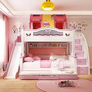 <span class=keywords><strong>Lit</strong></span> superposé en bois pour enfants, fabriqué en Europe, avec tiroirs et <span class=keywords><strong>lit</strong></span> <span class=keywords><strong>gigogne</strong></span> double - Product Image 1