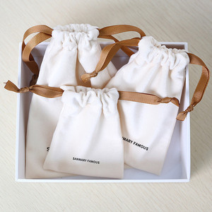 Nouveaux sacs à bijoux en velours, pochettes à bijoux de luxe, sac à cordon en velours avec logo personnalisé - Product Image 2