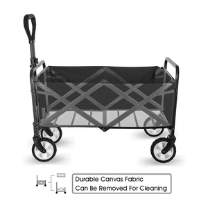 AITOPGO-Carro de playa plegable para uso al aire libre, carro de <span class=keywords><strong>4</strong></span> ruedas para uso general, carro de playa plegable portátil, color negro - Product Image 6