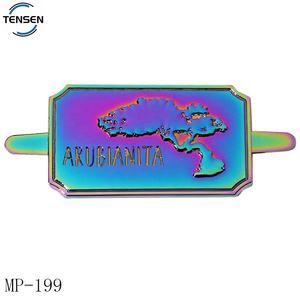 Logo in oro progettato su misura fatto a mano <span class=keywords><strong>Hardware</strong></span> decorativo marchio in rilievo targhetta nome con punta lettera-etichetta borse - Product Image 6