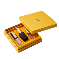Boîtes d'emballage cadeau de beauté personnalisées pour emballage de papier de rouge à lèvres vernis à ongles et brillant à lèvres avec gaufrage et stratification mate