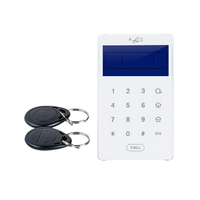 Keypad Kata Sandi Sentuh Nirkabel & 2 Buah Kartu RFID, Keypad Keamanan Komunikasi Dua Arah 433 868MHz Aktifkan/Lepaskan/SOS untuk Alarm Fokus