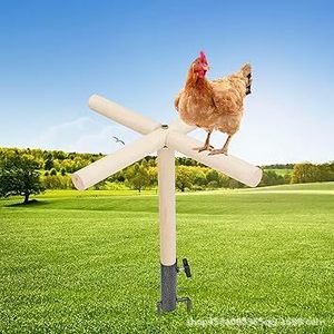 Wooden <b>Bird</b> Perch <b>Stand</b> Outdoor Chicken Toy Medium Large Parrot Perch Stick Durable Round Shape Modern Simple Design - Product Image 1