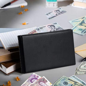 Album de collection de devises Zeno PU, classeur de <span class=keywords><strong>rangement</strong></span> d'argent sans fermeture pour les collectionneurs de billets de banque et de cartes à collectionner - Product Image 5