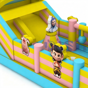 Château gonflable commercial personnalisé avec toboggan, en PVC durable, pour enfants, idéal pour les fêtes intérieures et extérieures, la location et les parcs d'attractions - Product Image 3