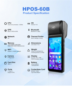 เครื่อง POS สำหรับร้าน<span class=keywords><strong>อาหาร</strong></span> POS Factory ขนาด 6 นิ้ว พร้อมเครื่องพิมพ์ความร้อน 58 มม. ระบบ Android 14 8 คอร์ - Product Image 2