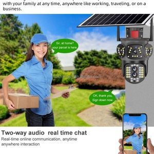 V380Pro 12MP 10X Zoom 4G Sim Thtree Screen Solar PTZ <b>Camera</b> Outdoor 6K Three Lens <b>Security</b> Protection Auto Tracking <b>CCTV</b> Cameras - Product Image 5