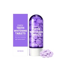 Tablettes de dentifrice en vente flash : Hydroxyapatite blanchissante, haleine fraîche, nettoyage dentaire solide portable, tablettes de dentifrice Cœur Violet