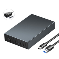 Disque Dur Externe 3 To Grande Capacité 3,5 Pouces Portable Type-C 3.1 avec Protection en Silicone pour Disque Dur