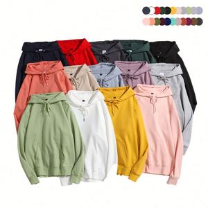 Sweat-shirt à capuche en coton pour homme, design de gros, avec logo brodé, en molleton, pour tenues d'hiver - Product Image 2