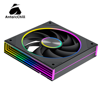 Ventilateur PWM AntarcChill Noir 120mm à Haut Débit d'Air, Faible Bruit, Roulement Fluide, Longue Durée de Vie, pour Boîtier PC, Dissipateur Thermique en Plastique OEM 4 Broches