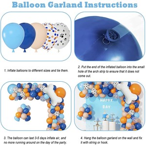 Kit de guirlande de ballons en forme d'os de chien avec ballons en latex imprimés de pattes pour décorations de fête d'anniversaire pour animaux de compagnie - Product Image 4