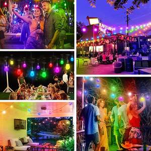 Guirnalda RGB S14 para exteriores, Blanco cálido, resistente al agua, árbol de Navidad, luz decorativa de hadas, globo Mini LED, lámpara de cadena de bolas - Product Image 6