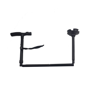 Canne pliante télescopique en alliage d'aluminium, cinq sections réglables, pour personnes âgées, utilisation en extérieur - Product Image 2
