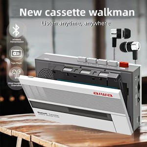 Enregistreur et <span class=keywords><strong>lecteur</strong></span> de cassettes AIWA T7 à rétroprojection automatique, avec batterie au lithium, portable et rétro, un best-seller - Product Image 2