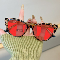 Lunettes de soleil rétro œil de chat anti-lumière bleue en gros - Lunettes de vision nocturne pour femmes avec verres jaunes/orange/rouges