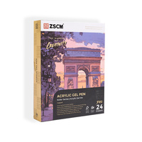 Ensemble de stylos gel colorés en acrylique portables de 48 couleurs avec boîte de rangement et carnet de croquis noir, adapté au dessin artistique, au journal, aux loisirs créatifs