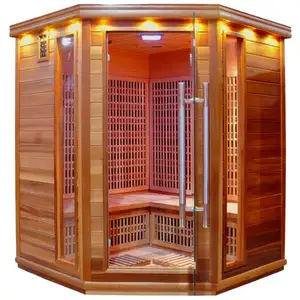 Pruche cèdre rouge faible emf en fibre de carbone infrarouge lointain sauna