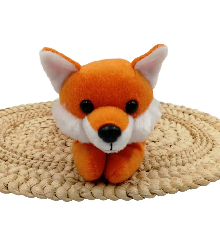 Großhandel Custom OEM/ODM Mode niedlichen Dschungel Tiere weichen Plüsch tier 8,5 Zoll Laydown Beanie Fox