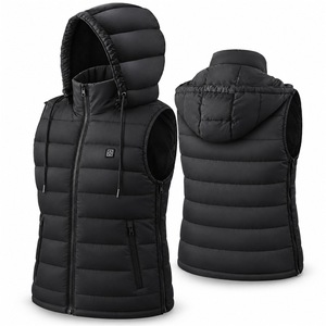 Gilet chauffant électrique personnalisé haut de gamme avec logo, capuche amovible, chaleur multi-zones, matelassé, pour l'hiver, OEM ODM - Product Image 6