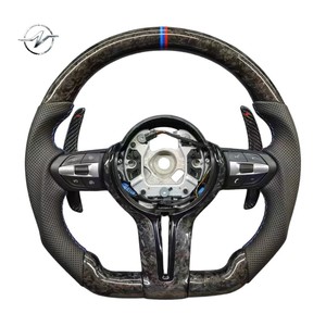 Volante Deportivo de 12 Puntas con Diseño de Carreras, en Cuero Perforado y Fibra de Carbono Forjada para <span class=keywords><strong>BMW</strong></span> E60 - Product Image 3
