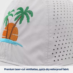 Gorra Deportiva de Calidad 1.1 OEM ODM con Perforación Láser y Bordado de Palmera, Fábrica BSCI, Venta al Por Mayor, MOQ Bajo - Product Image 2