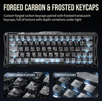 Clavier de jeu mécanique filaire GravaStar Mercury V60 Pro 60% avec déclenchement rapide à effet Hall 8K Polling et éclairage RGB Gasket