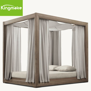 Di alto livello in legno Teak struttura lettino prendisole all'aperto lettino prendisole popolare spiaggia Cabana all'aperto Daybed con baldacchino - Product Image 3