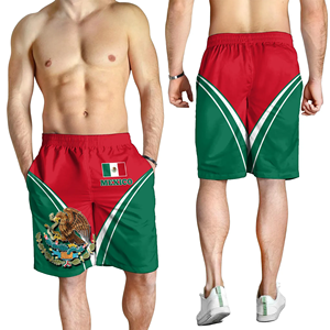 Pantalones Cortos con el <span class=keywords><strong>Escudo</strong></span> <span class=keywords><strong>de</strong></span> México con Motivos Aztecas, Productos <span class=keywords><strong>de</strong></span> Envío Directo, Logotipo Personalizado, Pantalones Cortos Deportivos Harajuku - Product Image 4