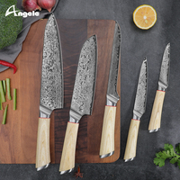 Damas 8 pouces cuisine japonaise couteau de chef professionnel acier VG10 manche en bois ultra tranchant à haute teneur en carbone inoxydable jetable