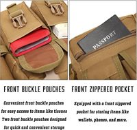 Sac banane tactique personnalisé avec porte-bouteille, en polyester imperméable, ceinture utilitaire pour la randonnée et le camping en extérieur