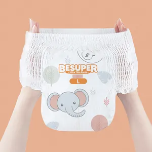 Besuper ODM OEM Super Thin Baby Diaper colorful backsheet design pull up pants