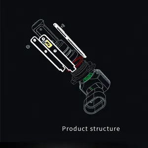 H7 LED antibrouillard 5000LM 100W Canbus H1 H3 H4 H119005 9006 880 881 PSX26 5202 bombilla faro LED pour <span class=keywords><strong>Skoda</strong></span> Ford Toyota VW Fiat - Product Image 4