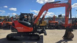Excavatrice sur chenilles Kubota Kx080 d'occasion du Japon, 8 tonnes, avec moteur, boîte de vitesses et pompe, composants principaux, faible nombre d'heures de travail, en vente chaude - Product Image 2