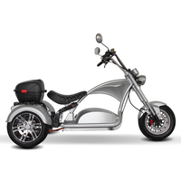 Yeni 3 Tekerlekli Elektrikli Scooter 2000w 60AH 12AH/20AH/2X20AH Bataryalı Açık Gövdeli Elektrikli Chopper Citycoco Hızlı 60km Menzilli