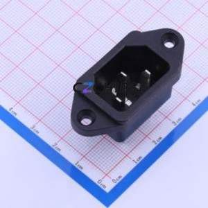 S-03-11-2 AC Power Connector Through hole Component (THT) Connector IEC 320-C14 1 3 Panel Mount - Product Image 1