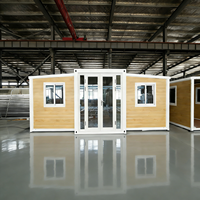 Maison conteneur en acier extensible prête à l'emploi de 20 pieds et 40 pieds pour usage hôtelier, design moderne, villa préfabriquée mobile