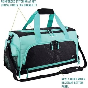 Free sample Duffle Bag with <b>Shoes</b> Compartment and Adjustable Strap Foldable Travel Duffel Bags for <b>Men</b> Women - Product Image 2