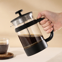 Presse à café française multifonctionnelle Tenrey Presse à café à thé avec verre borosilicaté résistant à la chaleur