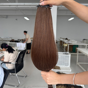 Extensions de cheveux humains Remy à double trame, cuticules alignées, blond russe, volume Genius Weft 100g - Product Image 2