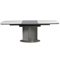 Nouvelle table basse en ardoise brillante Table basse ovale de luxe moderne et légère pour la maison. Table en marbre extensible nordique, 4 places din