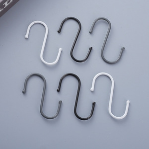 S-shaped Iron Hooks White Black Gray Multi-purpose Kitchen Dormitory <b>Storage</b> Hook For <b>Clothes</b> Towels <b>Bags</b> Hanging - Product Image 2